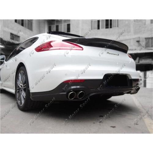 Car Accessories FRP Fiber Glass Rear Diffuser Fit For 2014-2016 Panamera 971 Rear Bumper Lower Diffuser Lip