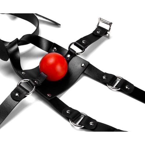 BDSM Slug female torture device mouth ball horse harness cangue adult sex toy adjustment male dog slave alternative wholesa