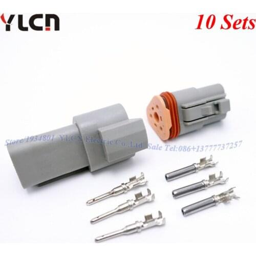 Free Shipping New Brand 10sets Kits 3 Pin/Way Sealed Waterproof Electrical Wire Car Connectors Plug Factory Direct Sale