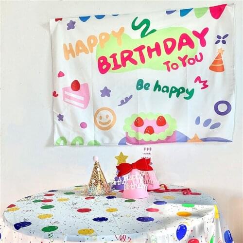 Korea Hanfeng birthday party decorative tapestry childrens babys centenary photography props hanging cloth wall layout