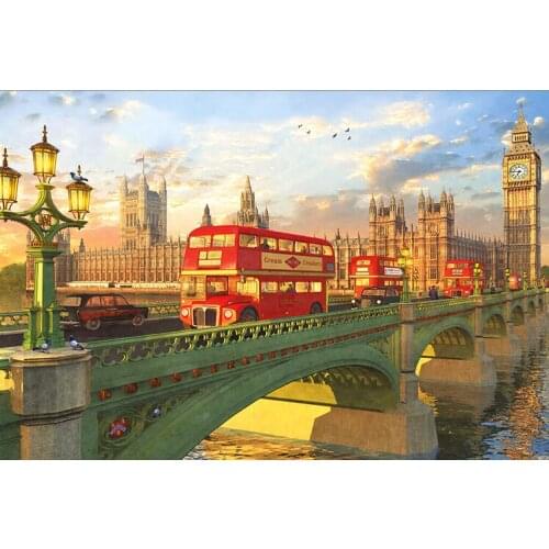 London bridge The wooden puzzle 1000 pieces ersion jigsaw puzzle white card adult childrens educational toys