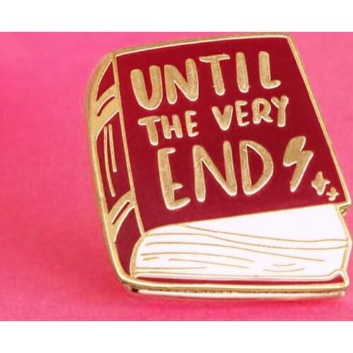 Until The Very Ends Spell Book Enamel Brooch Pin Backpack Hat Bag Lapel Pins Badges Women Mens Fashion Jewelry Accessories