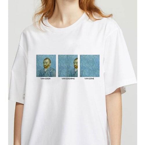 Van Gogh T-Shirt Women Fashion street clothing Tshirt Aesthetic Female Clothes Casual Grunge Aesthetic casual T-shirt