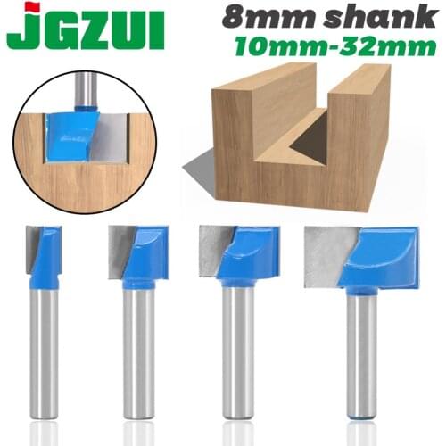 JGZUI 1pc 8mm Cleaning bottom Engraving Bit solid carbide router bit Woodworking Tools CNC milling cutter endmill for wood