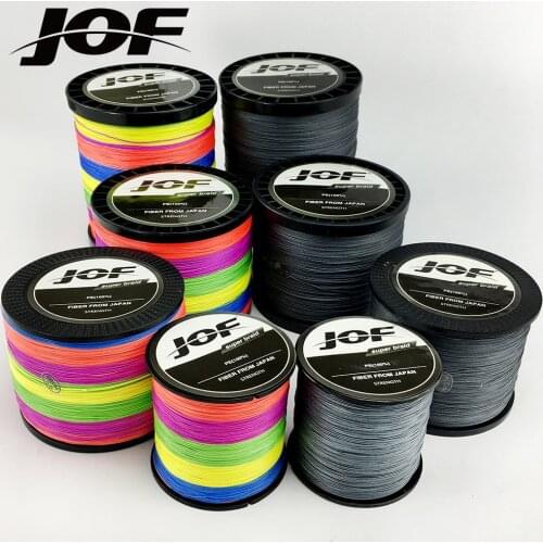 JOF 12/9/8 Strands Braid 1000M 500M 300M 100M PE Braided Fishing Line Strong Multifilament Thread For Carp Fishing 18LB-135LB