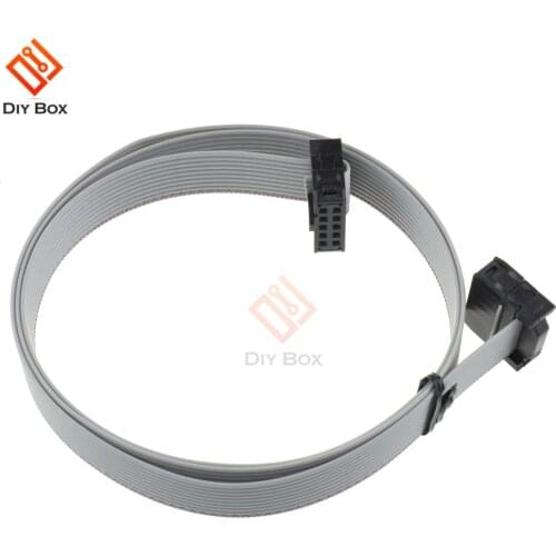 2pcs Cable Ribbon 70CM 10 Pin USB ASP ISP JTAG AVR wire 10P IDC Flat Ribbon DATA Cable 2.54mm Connector