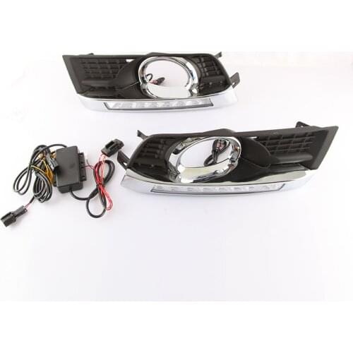 Car 2Pcs LED DRL Daytime Running Light for Cadillac SRX 2010-2015 years dichromatic steering lights daily line lights