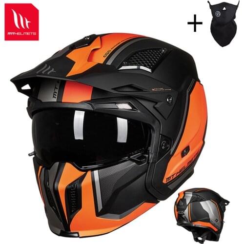 MT Modular Motorcycle Helmet Personality Removable Chin Motocross Helmets Cafe Racer ATV Dirt Bike Cascos Moto DOT ECE Approved