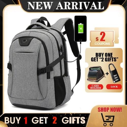 Aubmiea Oxford Anti Theft Solid Nylon 40L Men 17inch Laptop Backpacks Softback School Fashion Travel Male bags