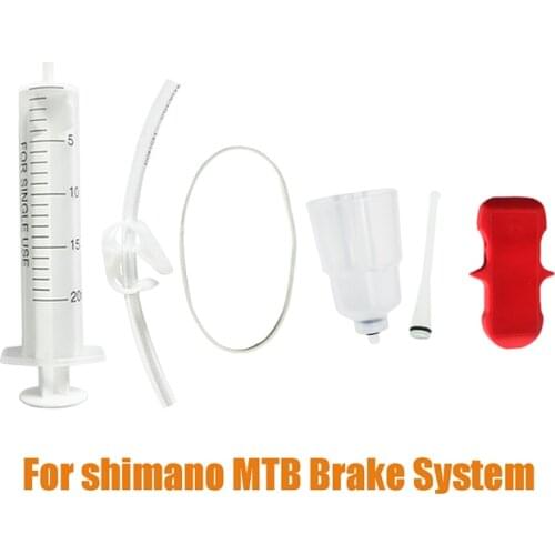 Bicycle Hydraulic Brake Bleed Kit Tool for Shimano MTB and Road Brake System Mineral Oil Brake, Funnel Set Bike Repair Tool Kit