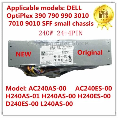 0JNPVV For Dell OptiPlex 390 790 990 3010 7010 9010 SFF Power Supply 3WN11 L240AS-00 TXYM H240AS-00 01 AC240AS-00 01 H240ES-00