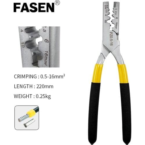 PZ0.5-16 Germany Style Small Crimping Pliers For Cable End Sleeves Special Tube Terminals Clamp ferrule crimper Hand Tools Kit