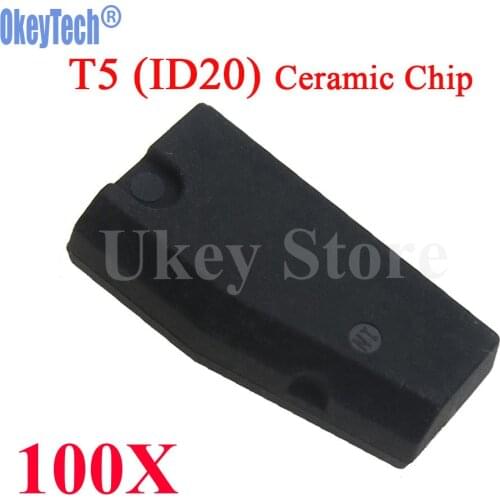 OkeyTech 100pcs/lot ID T5-20 Transponder Chip Blank Carbon T5 Cloneable Chip for Car Key Cemamic T5 Chip Copy to ID 11 12 13 33