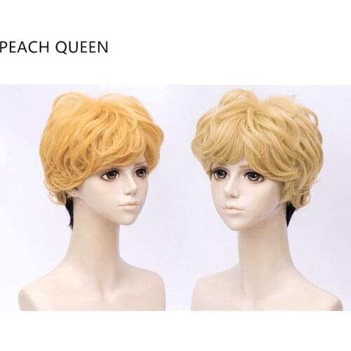 Peach Queen Short Wigs