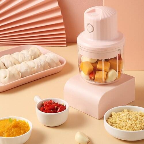 Plastic Meat Grinders Electric Mini Electric Garlic Food Chopper Cooking Appliances Picadora Portatil Kitchen Gadgets EE50