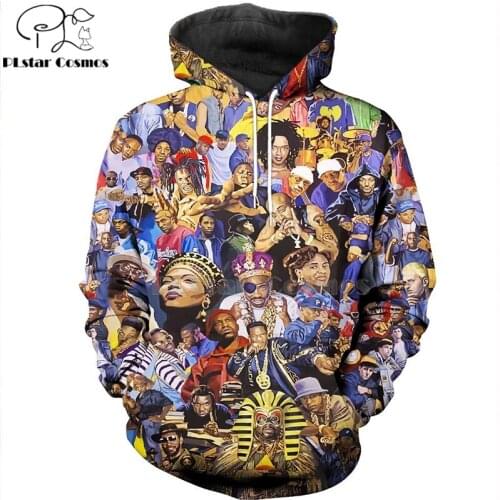 PLstar Cosmos THE EVOLUTION OF HIP-HOP 3D hoodies/sweatshirts print Autumn winter Men/womens slim long sleeve streetwear