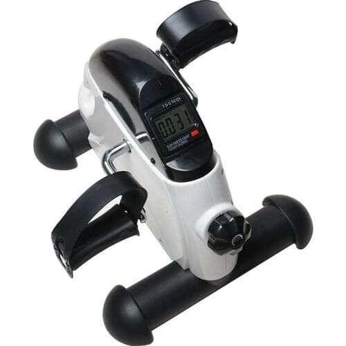 White Portable Mini Exercise Bike Leg Machine Pedal Machine Leg Trainer Lazy Stovepipe Machine