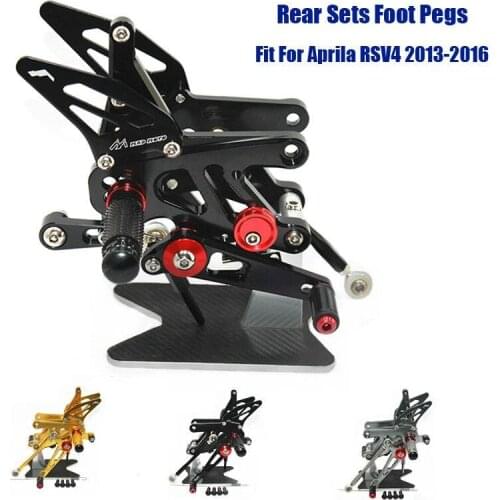 Fit For APRILIA RSV4 2009-2012 10 11 CNC Adjustable Footrest Foot Pegs Pedal Mount Bracket Sets Footpeg Rider Rear Rearset