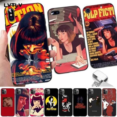 LVTLV PULP FICTION MOVIE POSTER Luxury Painted Phone Case for iPhone 8 7 6 6S Plus X 5S SE 2020 XR 11 12 pro XS MAX