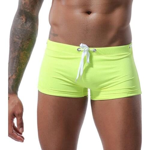 Mens Board Shorts Quick-drying Beach Swimming Boxer Shorts Sports Biker Fitness Elastic Trunks Beachwear Underpants Homewear