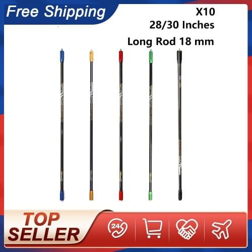 X10 Sanlida Archery Stabilizer 18mm 28/30 Inches Long Rod Carbon Fiber Stiff Compound Bow Shooting Accessories Target