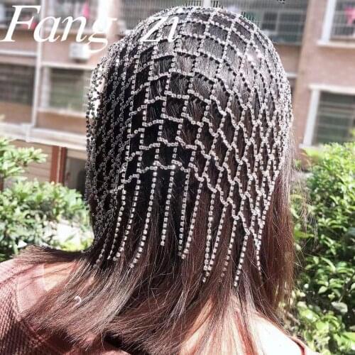 Bridal Wedding headdress fashion trend shiny crystal jewelry women headdress tennis shape Rhine Stone accessories