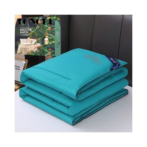 TONGDI Blanket Cool Soft Plant fiber Thin Cotton Quilt Blanket Luxury For Cooling Summer Couch Cover Bed Machine Wash Bedspread