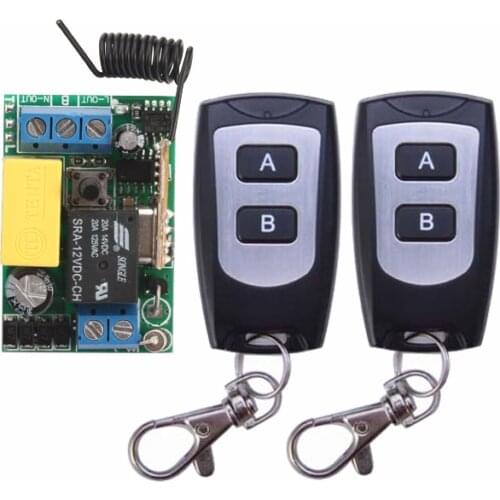 High Quality AC220V RF Wireless Mini Switch Relay Receiver 2x 2CH Remote Controllers