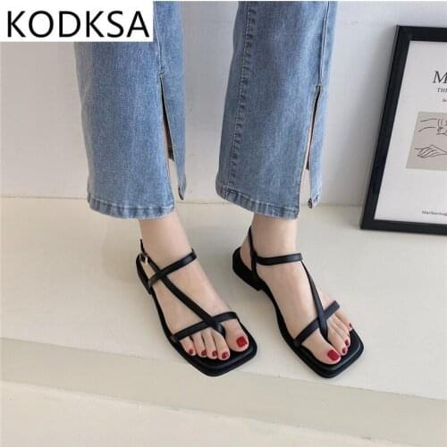 Sandals Female Fairy Style 2021 New Summer Student Fashion Wild Flat Seaside Vacation Beach Zapatos Plataforma De Mujer Fiesta