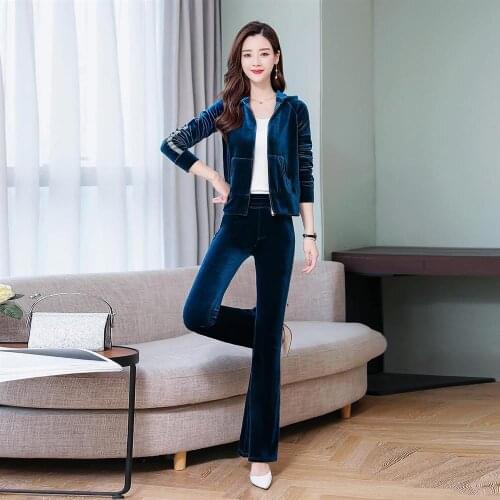 Tracksuit 2pcs Women Set Hoodies Crop Top Sweatshirt+Side Stripe Pants Hooded 2 Pieces Sets Women Clothing Suits Female