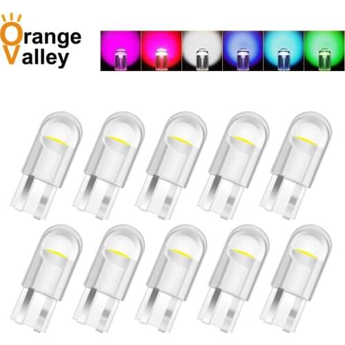 10pcs Cob W5W 194 168 T10 LED Car Lights Bulb 6000k 8000k 10000k Led Housing Dome Light Instrument Lamp 12V DC