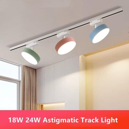 18W 24W Led COB Track Light Aluminum Ceiling Rail Track Lighting Spot Rail Spotlights Replace Halogen Lamps AC220V