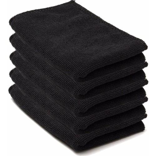 Car 20pcs/set Care Polishing Wash Towels Microfibers Car Detailing Cleaning Soft Cloths Home Window 30x40cm Black