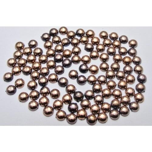 2000 Metallic Bronze Flatback Round Tiny Half Pearl 3mm Nail Art Craft