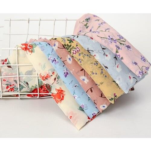 37 Colors Newest Floral Chiffon Scarf Hijabs Big Size Flower Women Shawls Muslim Head Wraps Fashion Head Scarves for Ladies 2021