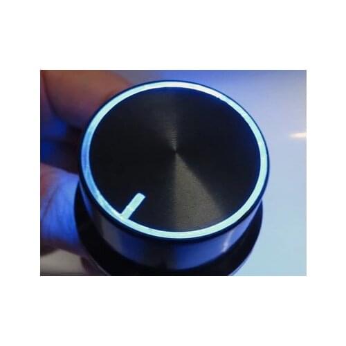 5PC Excellent Black Knob 40*21mm Potentiometer Knob photopermeability Volume Knobs Let In LED Pervious To Light Hi-FI Audio Knob