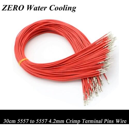 50pcs/Lot 30cm Red Color UL1007 18AWG ATX / EPS / PCI-E Female to Female Crimp Terminal Pins Wire Free Shipping
