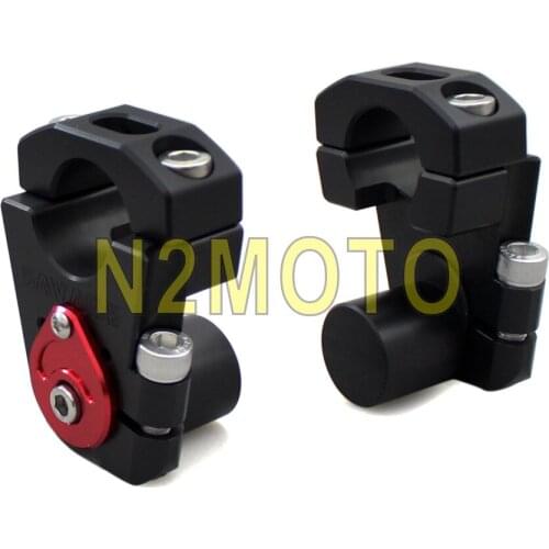 Aluminum Black Motorcycle 1-1/8" Handlebar Riser 28mm Bar Mount Riser 2 Inch Height Universal