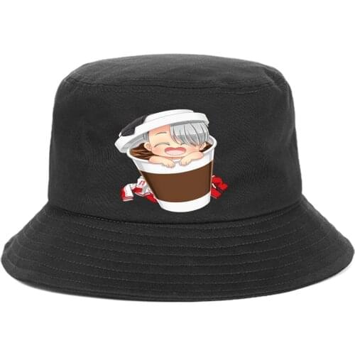 Anime YURI!!! on ICE Bucket Hat teenager Outdoor Fisherman Hats Summer Beach Sun Caps unisex Streetwear Chapeau Caps