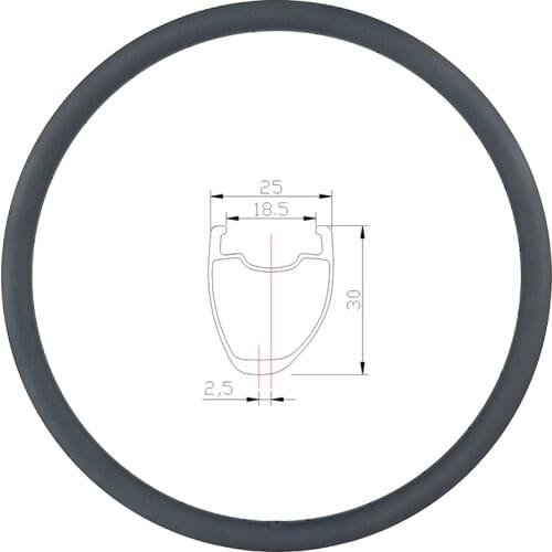 360g 30mm asymmetric road disc carbon rim tubeless clincher 25mm wide U shape 700c wheel UD 3K matte glossy 20H 24H 28H 32H 36H
