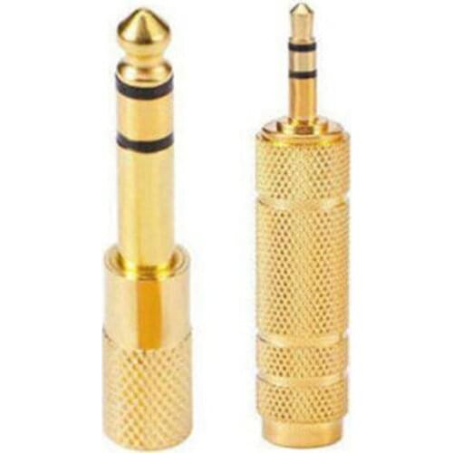 Audio Converter 6.35mm 1/4" Male To 3.5mm 1/8" Female 6.35 To 3.5 Jack Stereo Terminal Plug Headphone Adapter Jack Metal Alloy