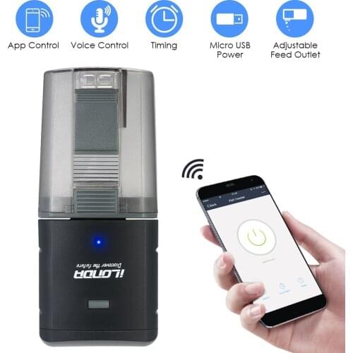 Automatic Fish Feeder Aquarium Tank Feeding Timer Fish Food Dispenser Adjustable Outlet App Control Voice Control for Alexa