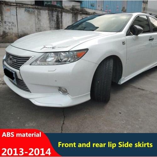 CEYUSOT FOR Lexus ES250/300H/350 Front Rear Bumper Lip Separator Cover Car Spoiler 13 14 Body Kit Side Skirts Black Accessories