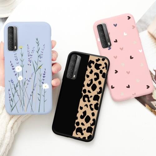 Phone Case For Huawei P Smart 2021 4G Y7a Colorful Flower Cover Phone Case For p smart 2021 y7a Soft Silicone Back Cover Fundas