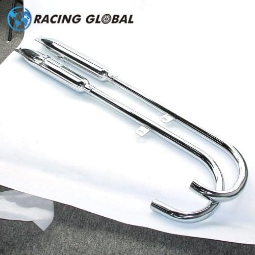 ALCON-For Ural CJ-K750 Front Exhuast and Rear Muffler Stainless Steel White color Fish Type Case for BMW R50 R1 R12 R 71 M72