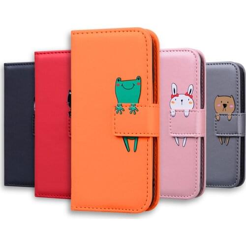 Cartoon Animal Case For Samsung Galaxy S20 Uitra Note 20 9 10 Pro S10E S8 S9 S10 S20 Plus Lite Case Full Wallet Leather Cover