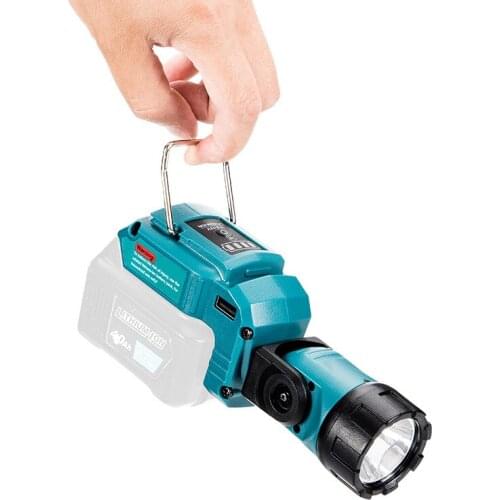 For Makita Portable Work Lamp Flashlight for Makita DCB120 10.8V 12V Li-ion Battery LED Cordless Working Light Spotlight Tools