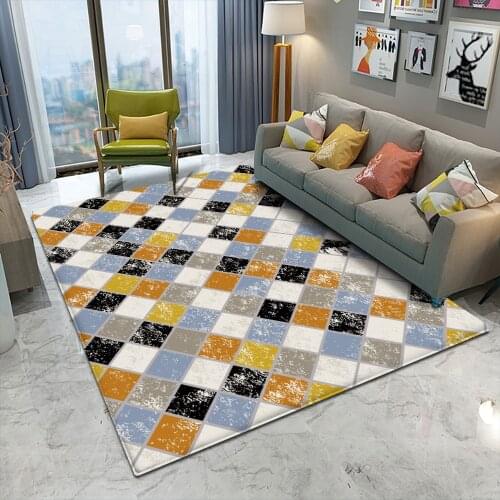 Hot Sale Geometric Comfortable Door Mat Rug Flannel Nonslip Carpet Cushion Modern Pink Blush Tones Diamond Living room Decor Rug