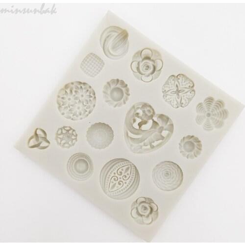 Minsunbak Classic Embossed Silicone Fondant Mold Birthday Wedding Cake Decoration Tools Chocolate Gumpaste Mould