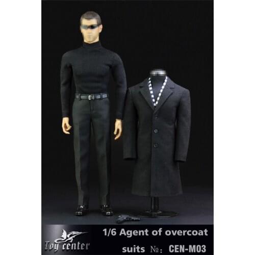 Hot Sales Scale 1/6th Toy Center CEN-M03 Agent Coat Shirt Pants Suit Set No Body For Collection